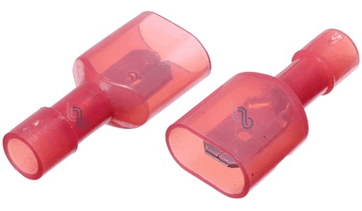 [MDFN1.25-250] TERMINAL MACHO TIPO UÑA AISLADO NYLON AWG 22-16