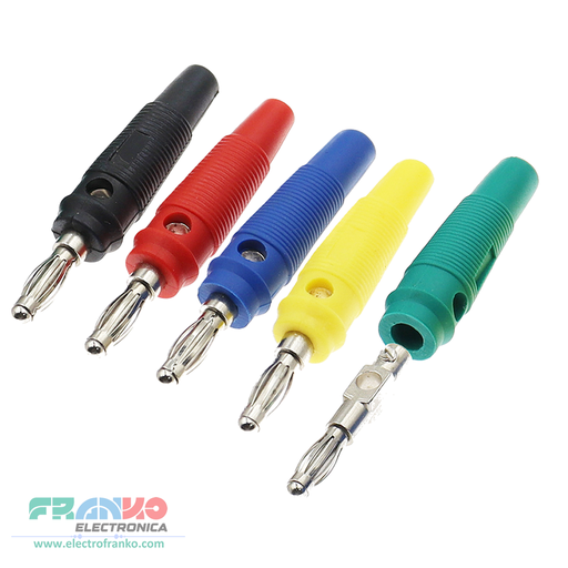 Conector Plug Banana de 4mm con Cubierta Siliconada