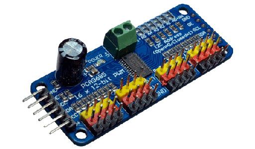 [PCA9685-16X12B] Driver de Servomotor de 16 x 12 Bits 